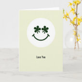 Love You Shamrock Smile Card Kaart (Gele Bloem)