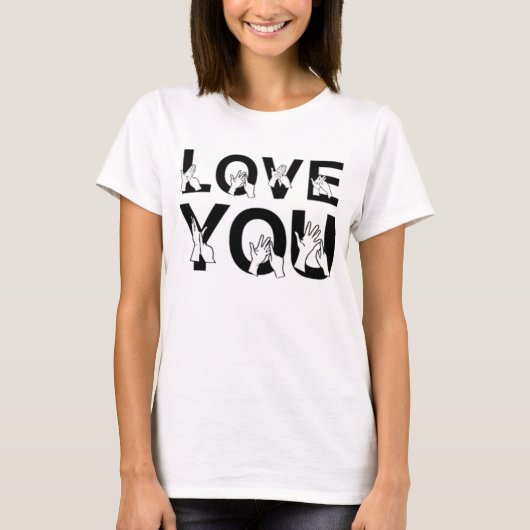 Love You Sign Language T-shirt (Voorkant)