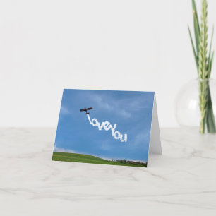 Love You Skywrite Note Card Kaart