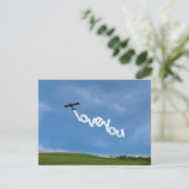 Love You Skywriting Briefkaart (Staand voorkant)