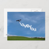 Love You Skywriting Briefkaart (Voorkant / Achterkant)