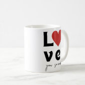 “Love You So Much” Romantische Mok (Voorkant rechts)