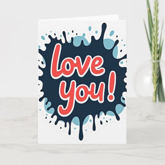 Love You Splash Kaart (Voorkant)