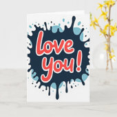 Love You Splash Kaart (Gele Bloem)