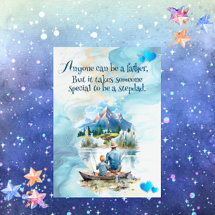 Love You Stepdad Blue Smoky Mountains Lake Vist Feestdagenkaart