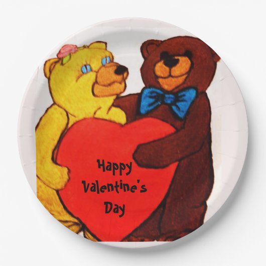 LOVE YOU TEDDY BEAR  PAPIEREN BORDJE (Voorkant)