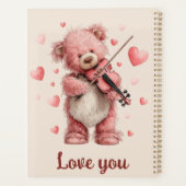 Love You Teddy met Viool Planner (Achterkant)