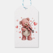 Love You Teddy with Violin Cadeaulabel (Achterkant)