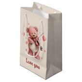 Love You Teddy with Violin Klein Cadeauzakje (Voorkant Gekanteld)