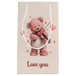 Love You Teddy with Violin Klein Cadeauzakje