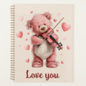 Love You Teddy with Violin Planner (Voorkant)