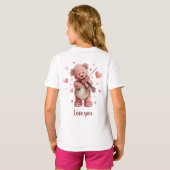 Love You Teddy with Violin T-shirt (Achterkant volledig)