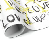 Love You Text Pattern Creative Typography Cadeaupapier (Rol Hoek)