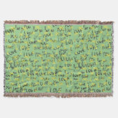 Love You Text Pattern Creative Typography Deken (Voorkant)