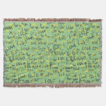 Love You Text Pattern Creative Typography