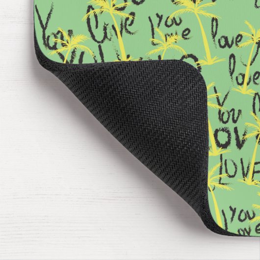 Love You Text Pattern Creative Typography Muismat (Hoek)