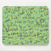 Love You Text Pattern Creative Typography