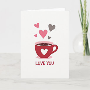 Love You Theekart Kunstkaart Kaart