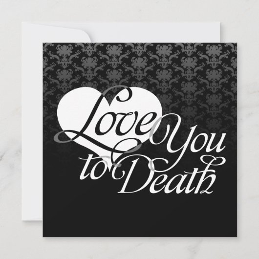 "Love you to Death" Aangepaste evenementen Kaart (Voorkant)