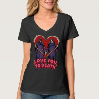 Love You To Death Jongens & Meisjes Nieuw Hallowee T-shirt