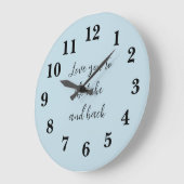 Love You to Lake and Back Blue Preppy Grote klok (Hoek)