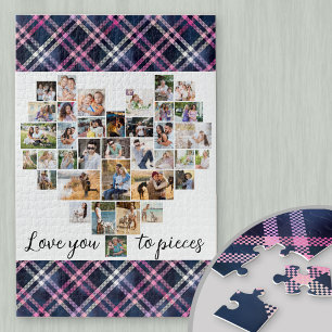 Love you to Pieces Hartvormige 36 Foto Schotlandse Legpuzzel