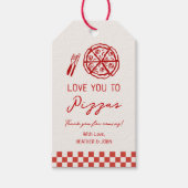 Love You To Pizzas Pizza Thema Baby Shower Cadeaulabel (Voorkant)