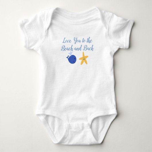 Love You to the Beach en Back Baby Bodysuit (Voorkant)