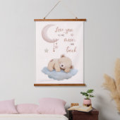 Love You to the Moon and Back beroemd gemaakt door Hangend Wandkleed (Slaapkamer)