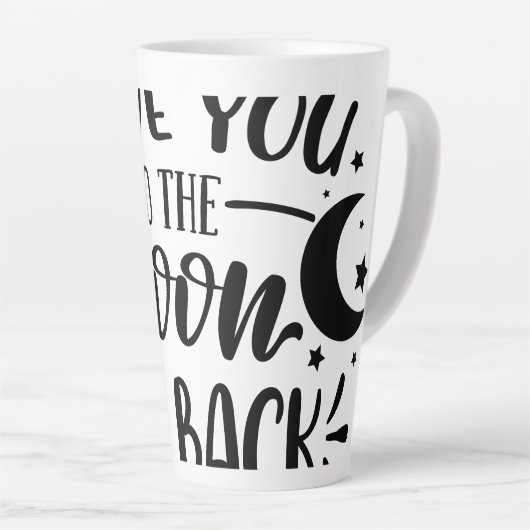 Love You to the Moon and Back" Ceramic Mug – Roman Latte Mok (Rechterhoek)