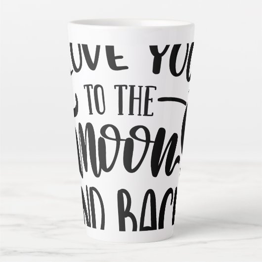 Love You to the Moon and Back" Ceramic Mug – Roman Latte Mok (Voorkant)