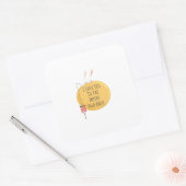 Love You To The Moon And Back Heartfelt Modern Des Vierkante Sticker (Envelop)