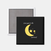 Love You To The Moon And Back Minimal Aesthetic Magneet (Voorkant / Achterkant)
