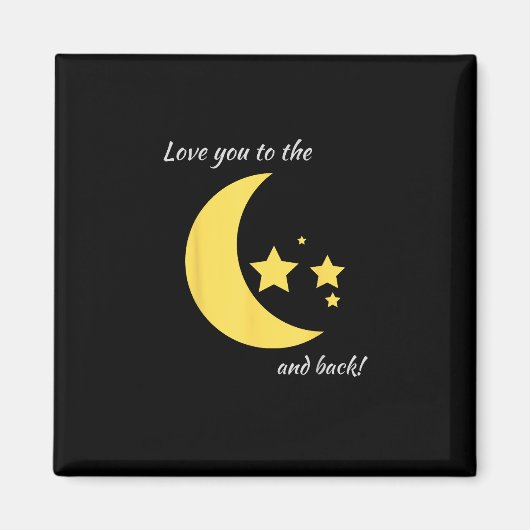 Love You To The Moon And Back Minimal Aesthetic Magneet (Voorkant)