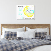 Love You to the Moon and Back - Olifant op de maan Canvas Afdruk (Insitu (Slaapkamer))