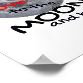 Love You To The Moon And Back Playful Style  Poster (Hoek)