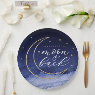 Love you to the Moon & Back Papieren Borden Bordje