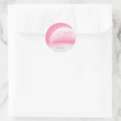 Love You To The Moon & Back Pink Girl Baby shower Ronde Sticker (Tas)