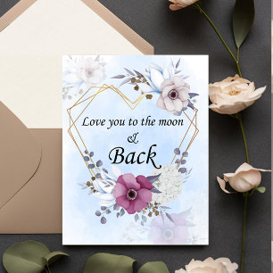 Love You to the Moon & Back – Romantisch Gepersona Kaart