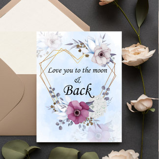 Love You to the Moon & Back – Romantisch Gepersona Kaart