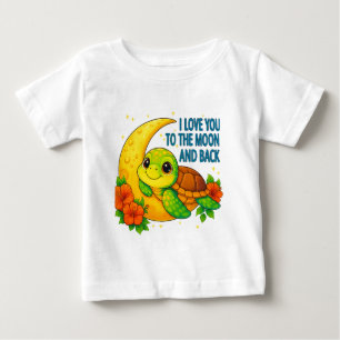Love You to the Moon en Back Baby Turtle