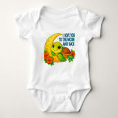Love You to the Moon en Back Baby Turtle Romper (Voorkant)
