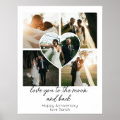 Love You to the Moon en Back Jubileum Foto Poster (Voorkant)