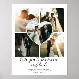 Love You to the Moon en Back Jubileum Foto Poster