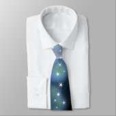 Love You to the Moon en Back Stars Pattern Stropdas (Gebonden)