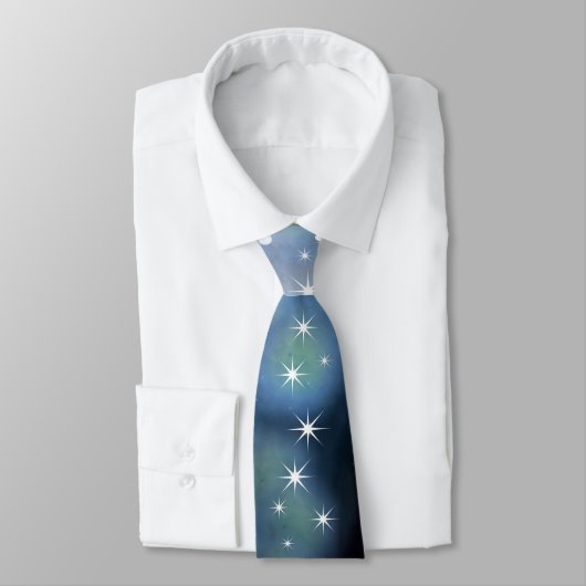 Love You to the Moon en Back Stars Pattern Stropdas (Gebonden)