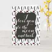 Love You to the Moon en Back XOXO Kaart (Gele Bloem)