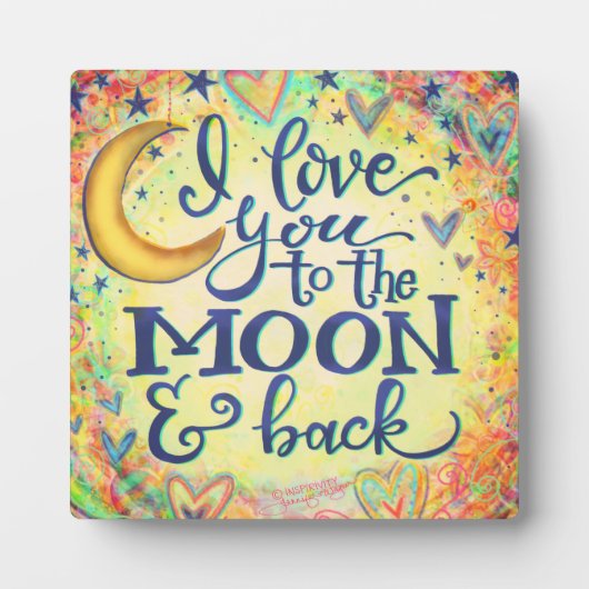 Love You to the Moon Leuke Whimsical Fotoplaat (Voorkant)