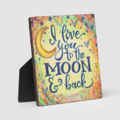 Love You to the Moon Leuke Whimsical Fotoplaat (Voorkant)