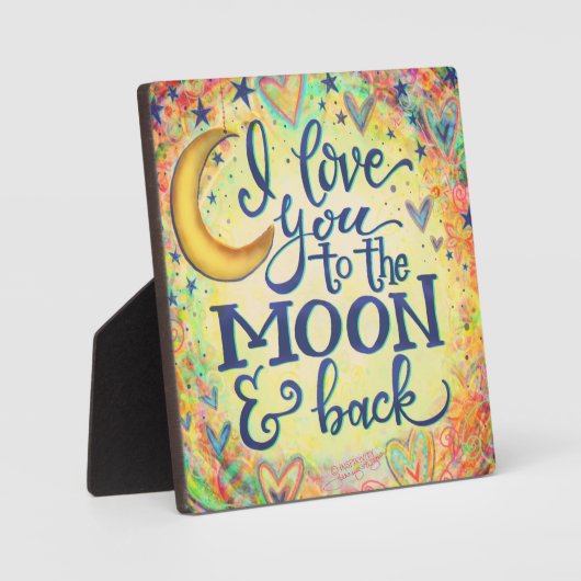 Love You to the Moon Leuke Whimsical Fotoplaat (Voorkant)